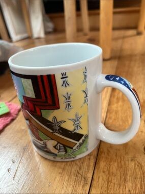 PICASSO  by Chaleur Colorful Illustrated Ceramic Mug never used